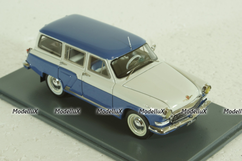Газ-М22  Волга 1960, бело/синяя, 43805, NEO 1:43 