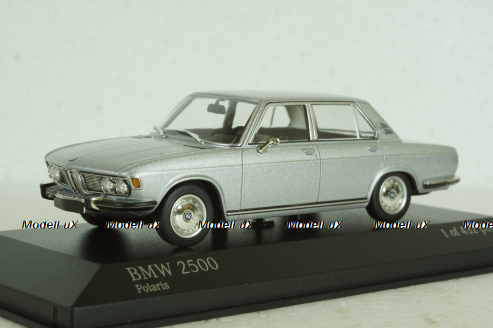 BMW 2500 (E3), 1968, silver, 410029201, Minichamps 1:43