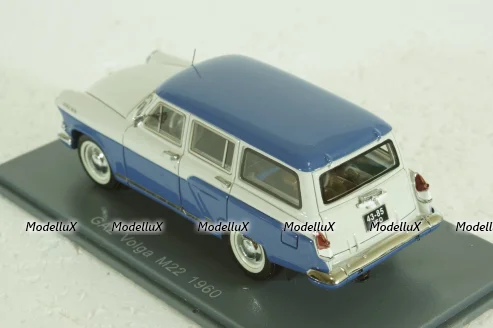 Газ-М22  Волга 1960, бело/синяя, 43805, NEO 1:43 