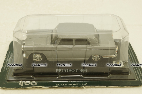 Peugeot 404, grey,  Del Prado 1:43