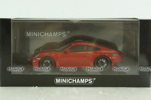 Porsche 911 (992) Сarrera  4 GTS 2019 Red, 410063000, Minichamps 1:43