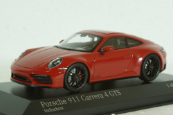 Porsche 911 (992) Сarrera  4 GTS 2019 Red, 410063000, Minichamps 1:43