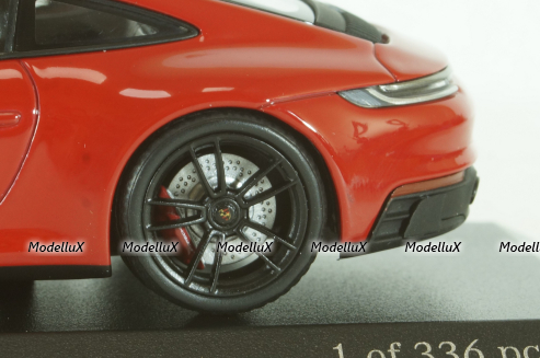 Porsche 911 (992) Сarrera  4 GTS 2019 Red, 410063000, Minichamps 1:43