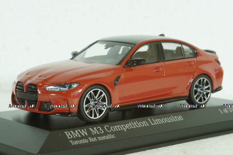 BMW M3 (G80) 2020, red metallic, 410020205, Minichamps 1:43