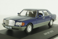 Mercedes 500SE W126 S-Klasse(1979), dark blue, IXO 1:43