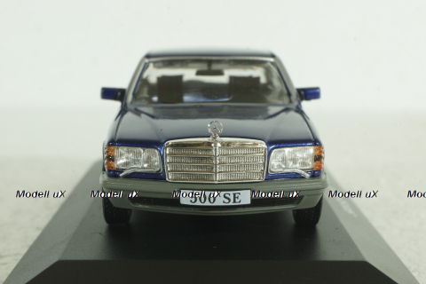 Mercedes 500SE W126 S-Klasse(1979), dark blue, IXO 1:43
