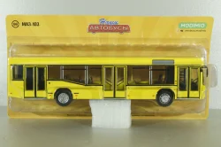 Маз-103 автобус, желтый, NA066, Наши Автобусы №66, 1:43