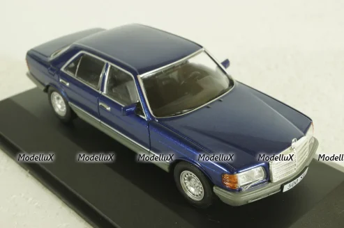 Mercedes 500SE W126 S-Klasse(1979), dark blue, IXO 1:43