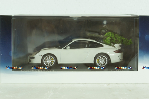 Porsche 911 GT3 (997), 2006, white, with Christmas Tree, 400065405, Minichamps 1:43