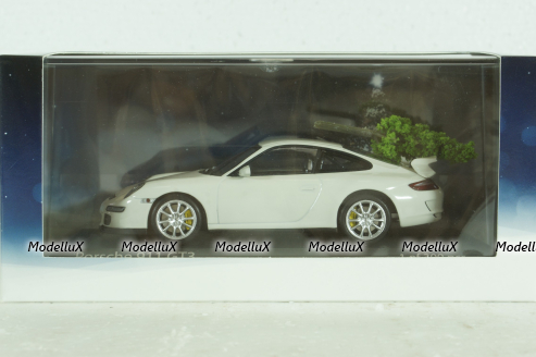 Porsche 911 GT3 (997), 2006, white, with Christmas Tree, 400065405, Minichamps 1:43