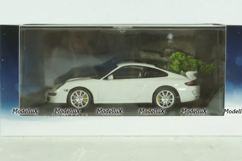 Porsche 911 GT3 (997), 2006, white, with Christmas Tree, 400065405, Minichamps 1:43
