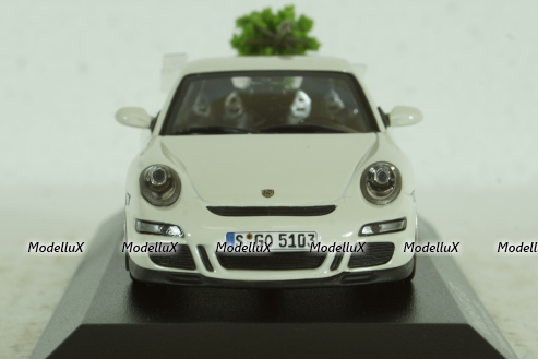 Porsche 911 GT3 (997), 2006, white, with Christmas Tree, 400065405, Minichamps 1:43