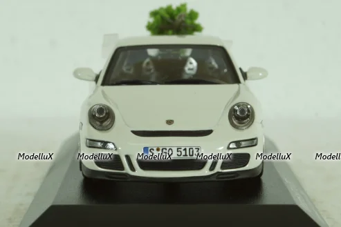 Porsche 911 GT3 (997), 2006, white, with Christmas Tree, 400065405, Minichamps 1:43