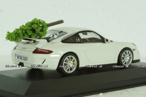 Porsche 911 GT3 (997), 2006, white, with Christmas Tree, 400065405, Minichamps 1:43