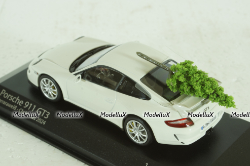 Porsche 911 GT3 (997), 2006, white, with Christmas Tree, 400065405, Minichamps 1:43