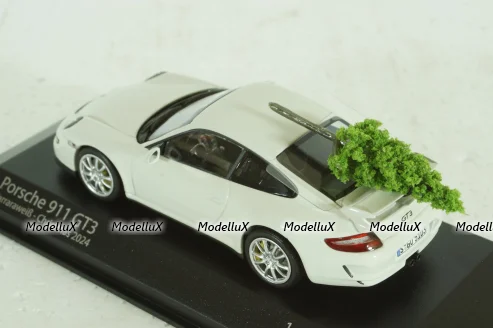 Porsche 911 GT3 (997), 2006, white, with Christmas Tree, 400065405, Minichamps 1:43