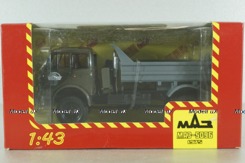 Маз-509Б самосвал, 1975г зел/сер, Н984, Наш Автопром 1:43