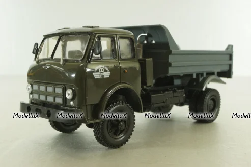Маз-509Б самосвал, 1975г зел/сер, Н984, Наш Автопром 1:43