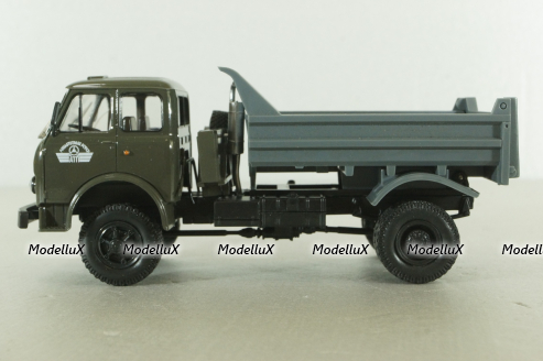 Маз-509Б самосвал, 1975г зел/сер, Н984, Наш Автопром 1:43