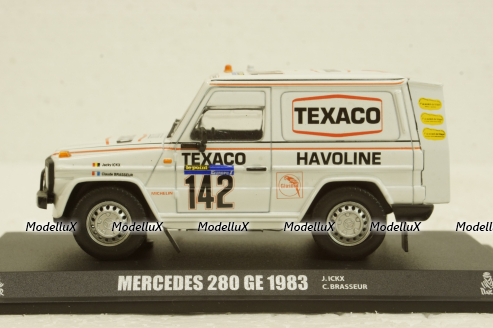 Mercedes 280 GE #142 Paris-Dakar 1983 J.Ickx-C.Brasseur, Norev 1:43