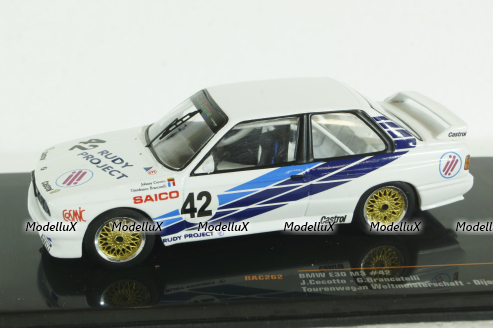 BMW M3 (E30), #42 Tourenwagen Weltmeisterschaft Dijon, 1987, RAC262, IXO 1:43