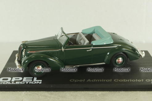 Opel Admiral Cabriolet Glaser 1938, green, OPC066, Opel Collection #66 1:43 с журналом, запечатанный!