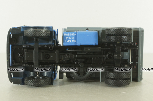 Маз-503А, самосвал, 1975 синий/серый, Н958, Наш Автопром 1:43