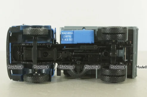 Маз-503А, самосвал, 1975 синий/серый, Н958, Наш Автопром 1:43