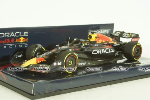 Oracle Red Bull Racing RB18, with pilot Max Verstappen, Winner Mexican GP 2022, 417222001, Minichamps 1:43