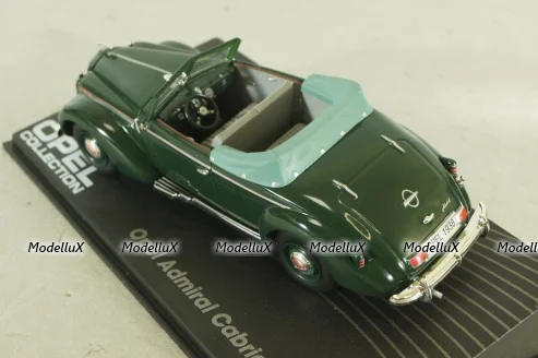 Opel Admiral Cabriolet Glaser 1938, green, OPC066, Opel Collection #66 1:43 с журналом, запечатанный!