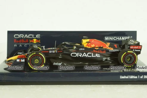 Oracle Red Bull Racing RB18, with pilot Max Verstappen, Winner Mexican GP 2022, 417222001, Minichamps 1:43