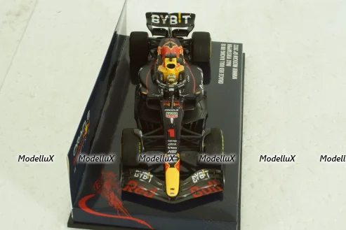 Oracle Red Bull Racing RB18, with pilot Max Verstappen, Winner Mexican GP 2022, 417222001, Minichamps 1:43