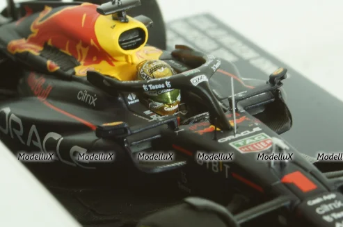Oracle Red Bull Racing RB18, with pilot Max Verstappen, Winner Mexican GP 2022, 417222001, Minichamps 1:43