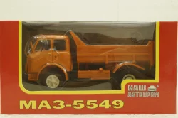 Маз-5549 самосвал, оранжевый, Н759, Наш Автопром 1:43