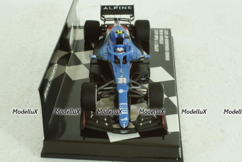 Alpine F1 Team A521, Esteban Ocon, Winner Hungarian GP 2021, 417211231, Minichamps 1:43