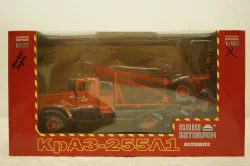 Краз-255Л1 лесовоз, оранжевый, Н727, Наш Автопром 1:43