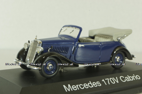 Mercedes 170V Cabrio (W136) 1938, blue, 02433, Schuco 1:43