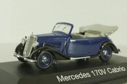 Mercedes 170V Cabrio (W136) 1938, blue, 02433, Schuco 1:43