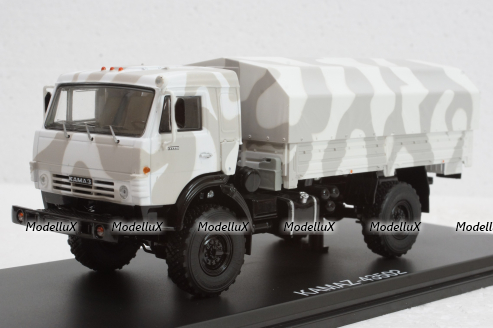 Камаз-43502 Мустанг камуфляж Арктика, SSM1302, SSM 1:43