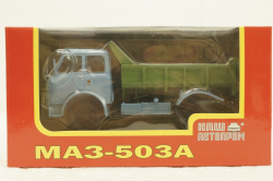 Маз-503А самосвал Н757, голубой/зеленый, Наш Автопром 1:43