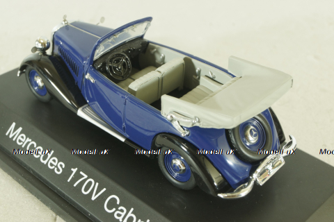 Mercedes 170V Cabrio (W136) 1938, blue, 02433, Schuco 1:43