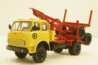 Маз-509, лесовоз, желтый/красный, Н713, Наш Автопром 1:43