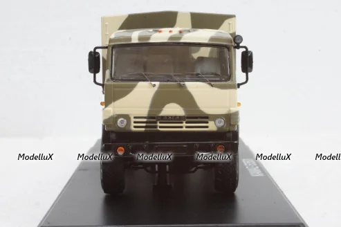 Камаз-53501 Мустанг 6х6 бортовой с тентом 2003, камуфляж, SSM1303, SSM 1:43
