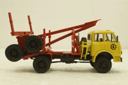 Маз-509, лесовоз, желтый/красный, Н713, Наш Автопром 1:43