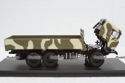 Камаз-53501 Мустанг 6х6 бортовой с тентом 2003, камуфляж, SSM1303, SSM 1:43