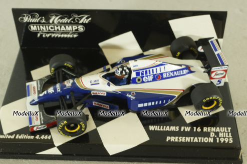 Williams Renault FW 16 #27, D.Hill  1995, 430950095, Minichamps 1:43