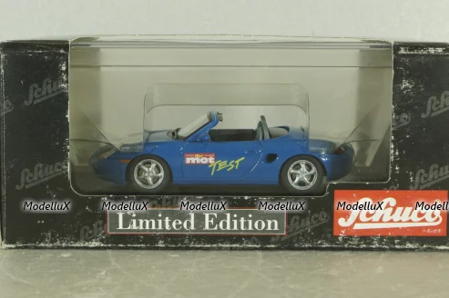 Porsche Boxster (986/1) 1996  "mot Test" blue, 903031, Schuco 1:43 Уценка!