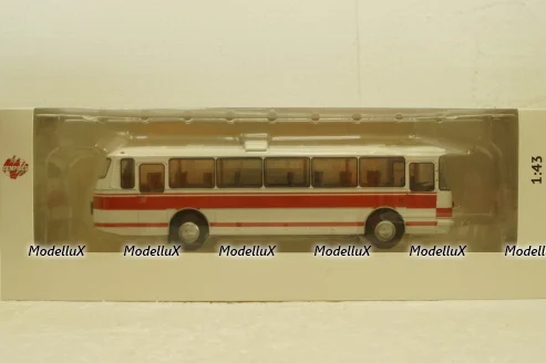 ЛАЗ-699Р (1981), бело/красный, DEMPRICE 1:43 