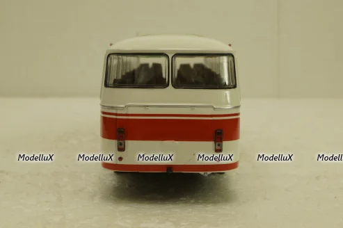 ЛАЗ-699Р (1981), бело/красный, DEMPRICE 1:43 