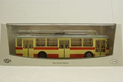 Skoda-14TR троллейбус красно-бежевый, SSM4042, SSM 1:43